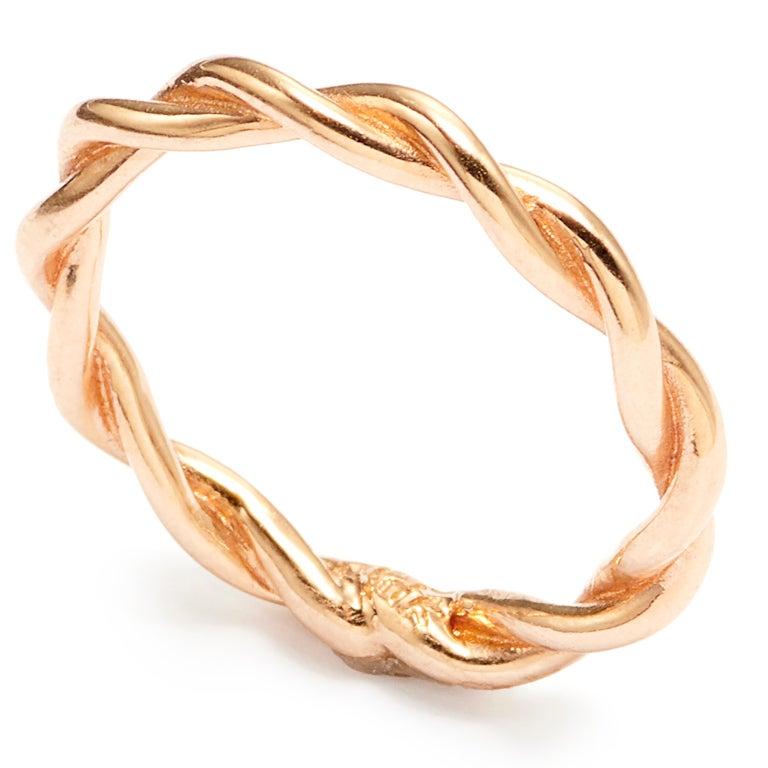 For Sale:  Susan Lister Locke Twists, Twisted Band in 14 Karat Pink Gold 5
