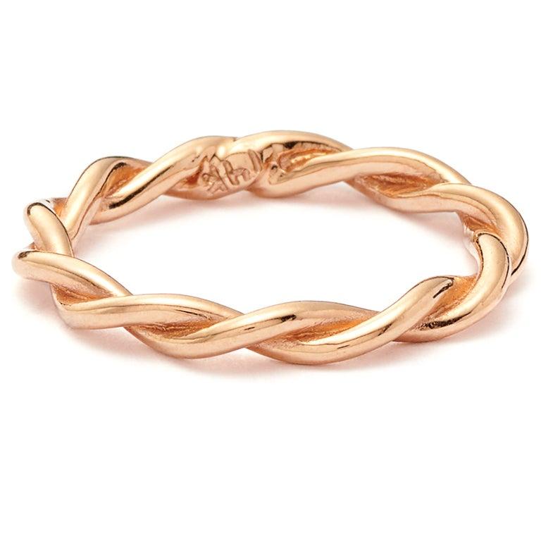 For Sale:  Susan Lister Locke Twists, Twisted Band in 14 Karat Pink Gold 6