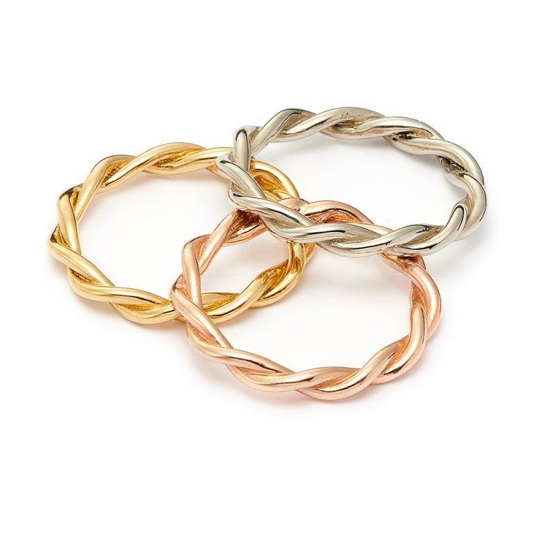 For Sale:  Susan Lister Locke Twists, Twisted Band in 14 Karat Pink Gold 9