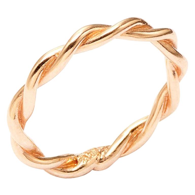 For Sale:  Susan Lister Locke Twists, Twisted Band in 14 Karat Pink Gold