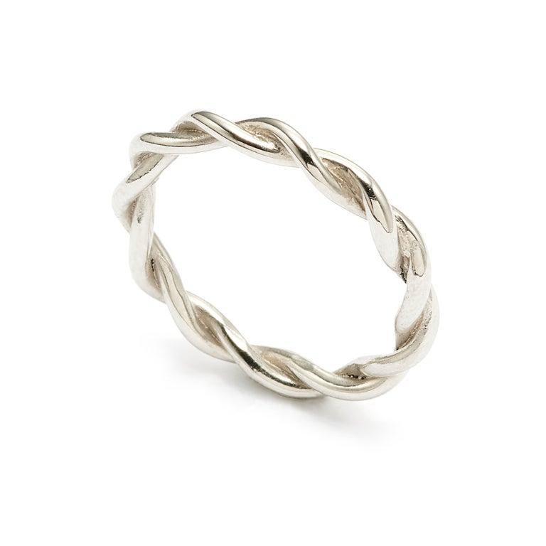 For Sale:  Susan Lister Locke Twists, Twisted Band in 18 Karat White Gold 2
