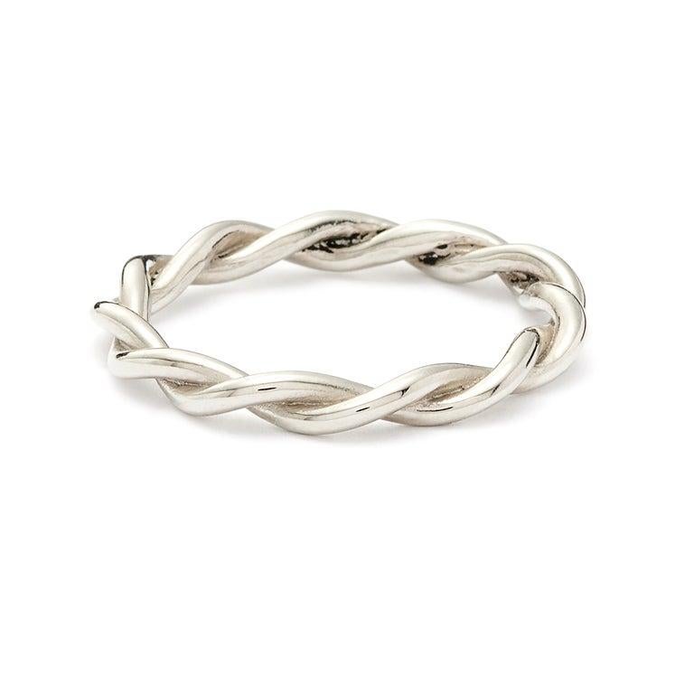For Sale:  Susan Lister Locke Twists, Twisted Band in 18 Karat White Gold 3