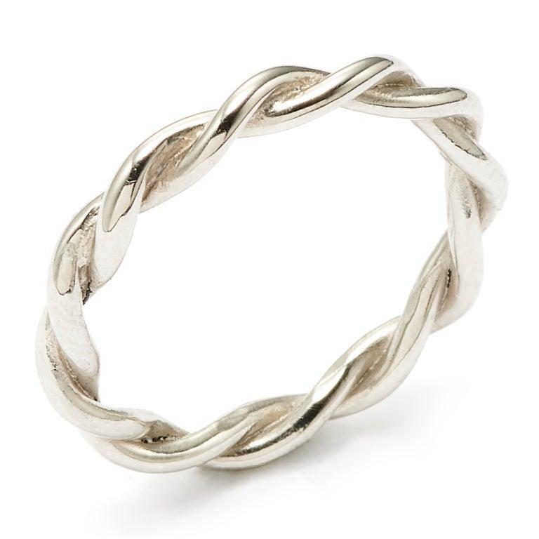 For Sale:  Susan Lister Locke Twists, Twisted Band in 18 Karat White Gold 4