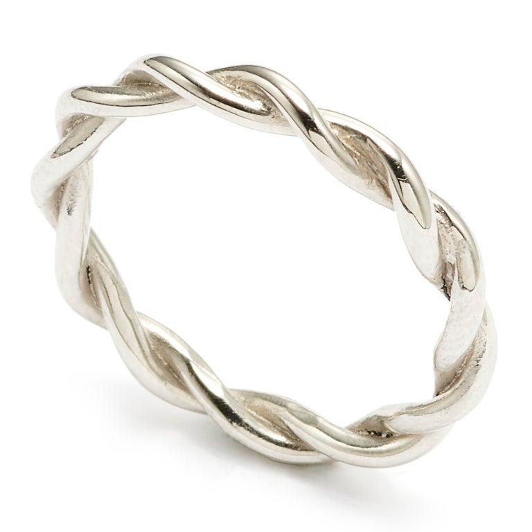 For Sale:  Susan Lister Locke Twists, Twisted Band in 18 Karat White Gold 5