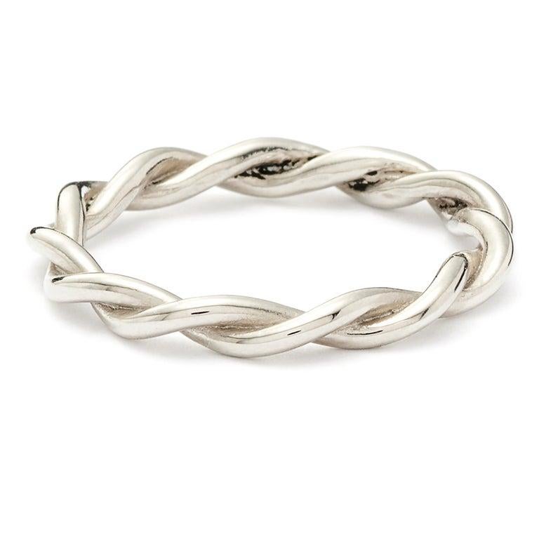 For Sale:  Susan Lister Locke Twists, Twisted Band in 18 Karat White Gold 6