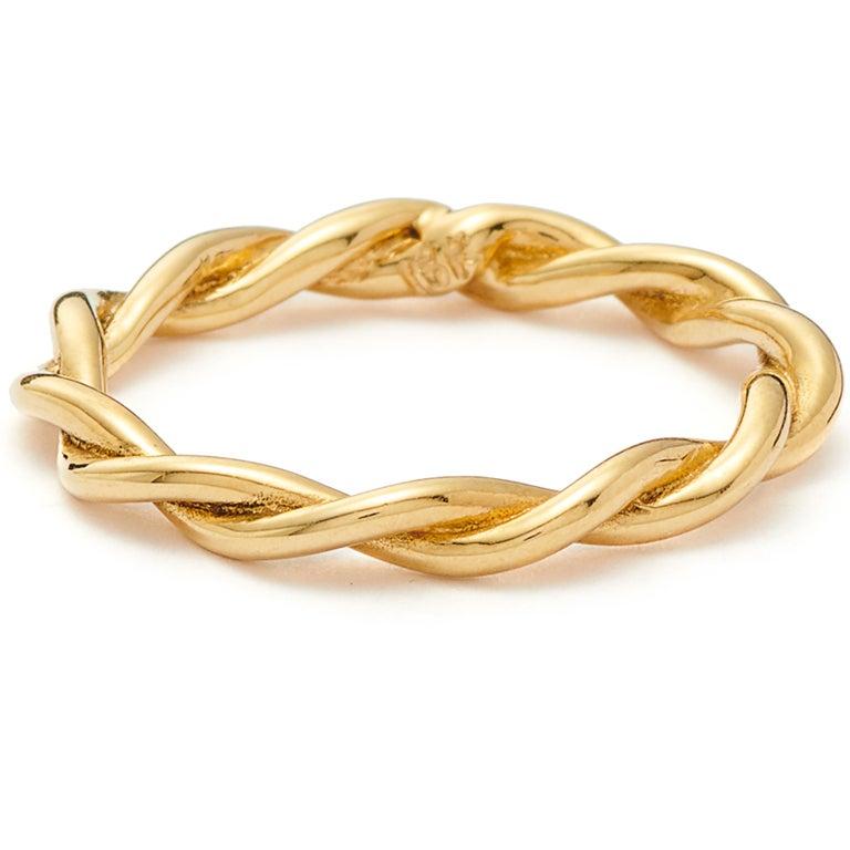 For Sale:  Susan Lister Locke Twists, Twisted Band in 18 Karat Yellow Gold 6