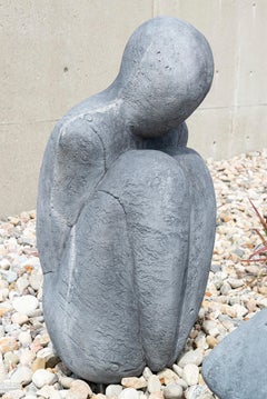 Rocksbreath 10 & 11 - minimalist, figurative, concrete formed, outdoor sculpture