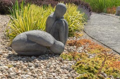 Rocksbreath No 6 & 7 - minimalist, figurative, concrete formed outdoor sculpture