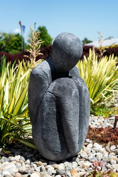 Rocksbreath No 6 & 7 – minimalistische, figurative, Betongeformte Skulptur für den Außenbereich