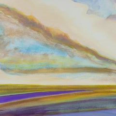 'Heavenly' - abstract landscape - color block - impressionism - stripes