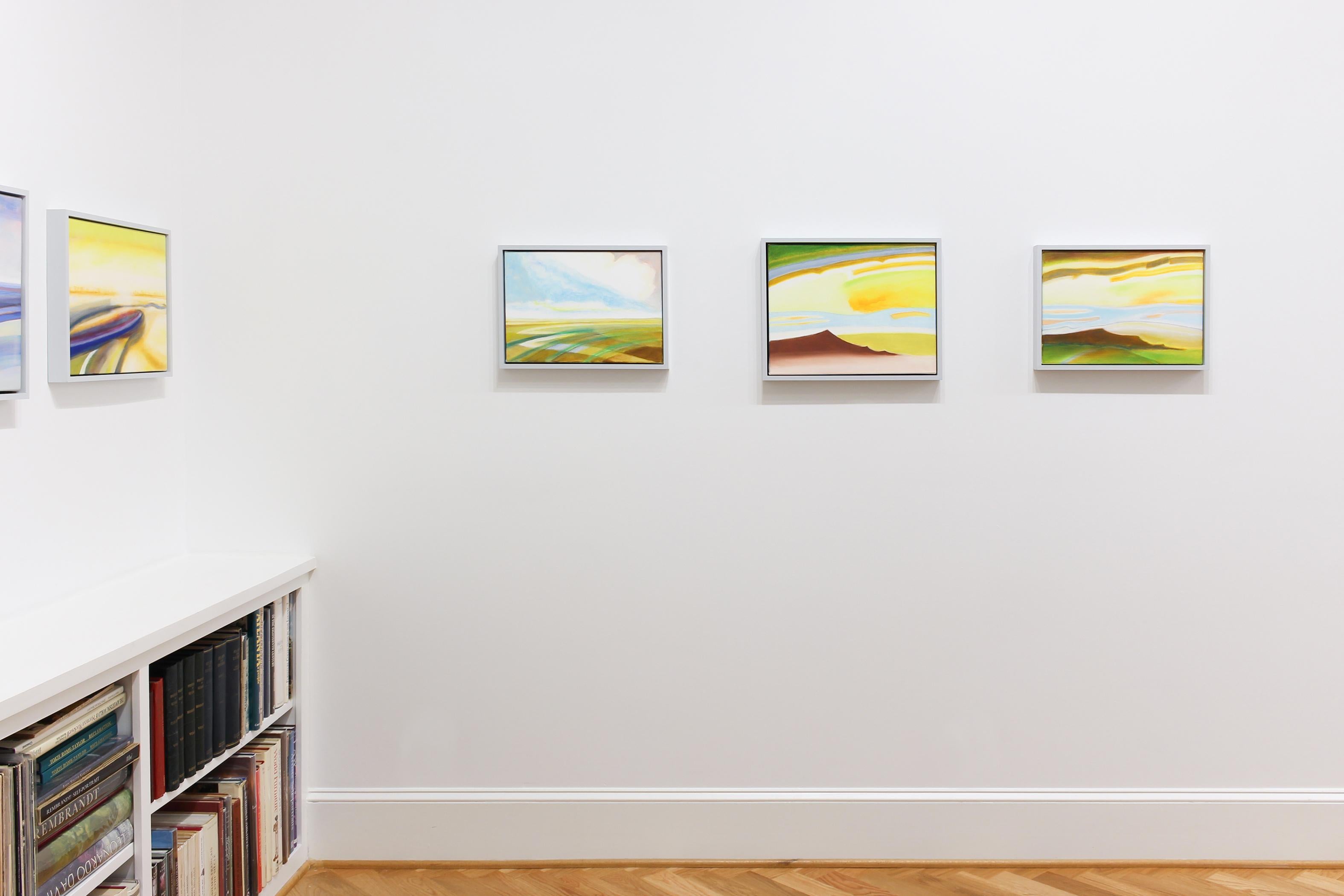 'Overlook 2' - abstract landscape - color block - impressionism - stripes For Sale 1