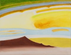 'Overlook' - abstract landscape - color block - impressionism - stripes