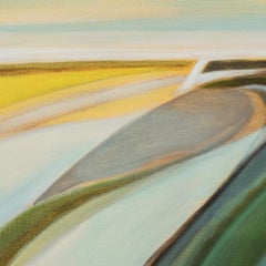 'Sightline 2' - abstract landscape - color block - impressionism - stripes
