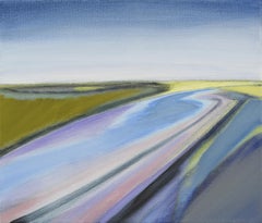 'Sightline 3' - abstract landscape - color block - impressionism - stripes