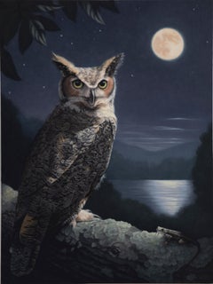 "Night Owls, " Oil painting