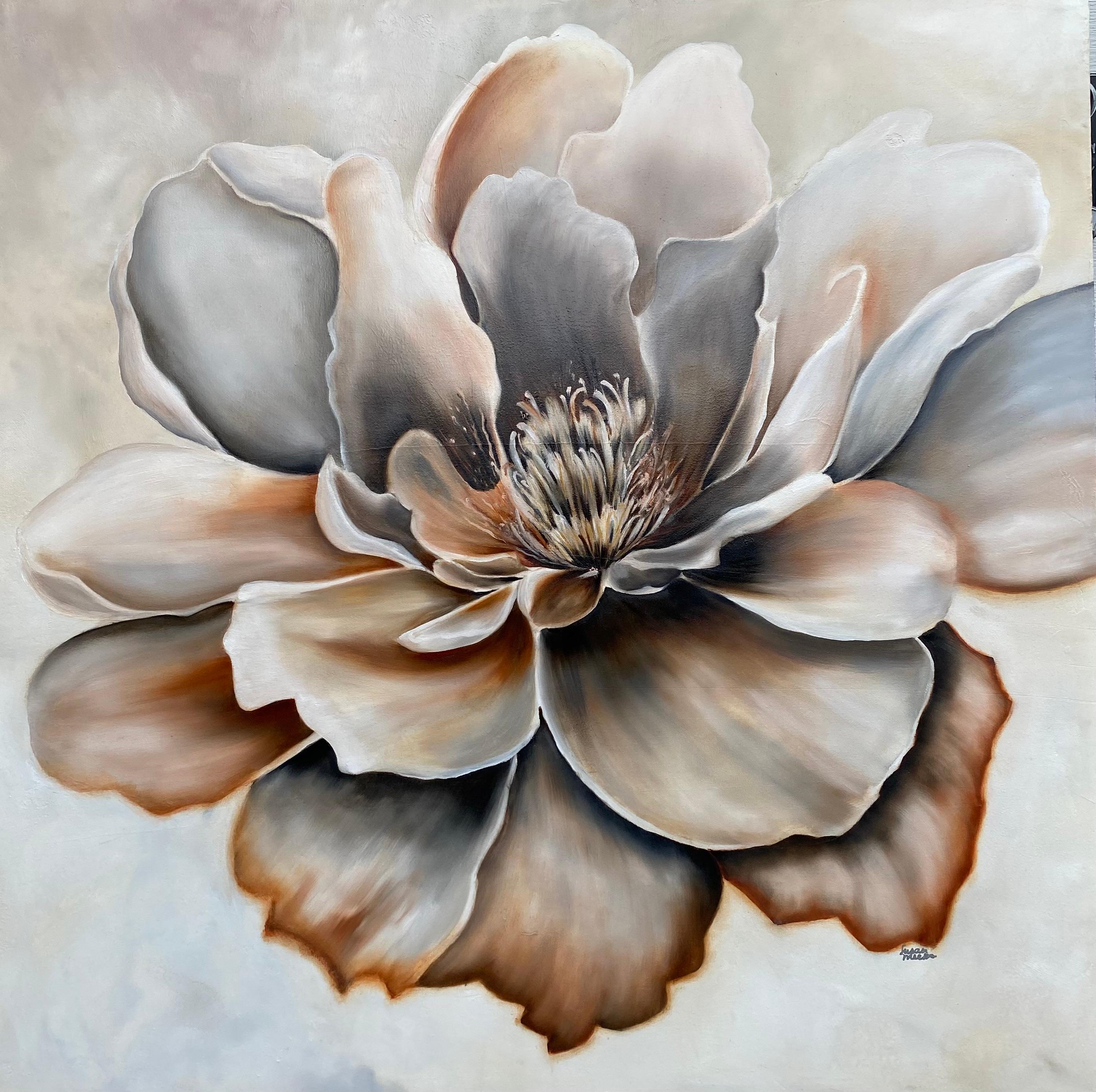Espresso Floral  Realismus 36" x 36"  Öl auf Leinwand  Gallery Wrapped   Licht