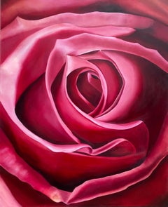 Rose  Realism Oil on Canvas    Gallery Wrapped Floral 54 x 44  Valentines