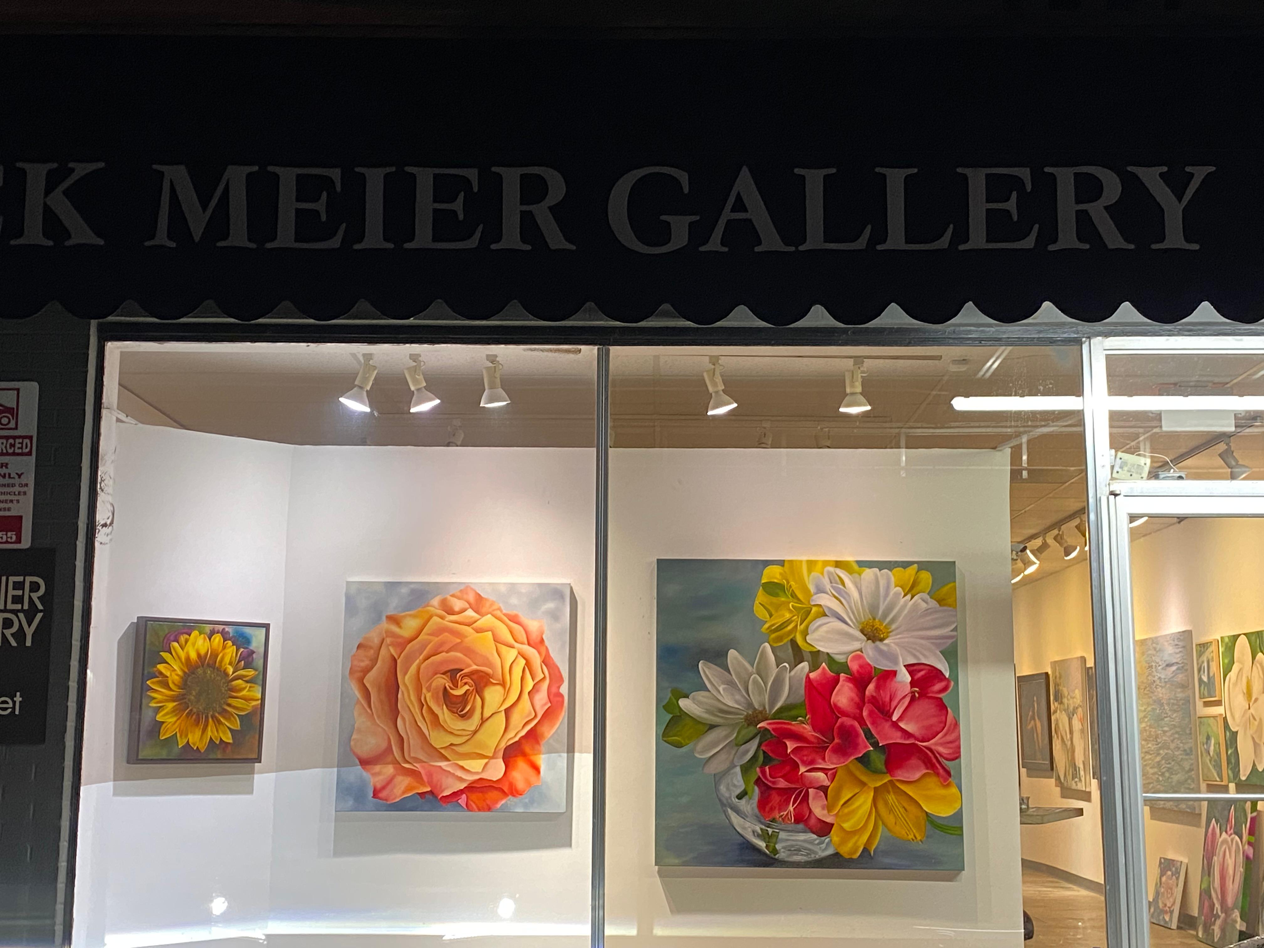 Roses Are Blue Realism Öl auf Leinwand gerahmt geblümt 20