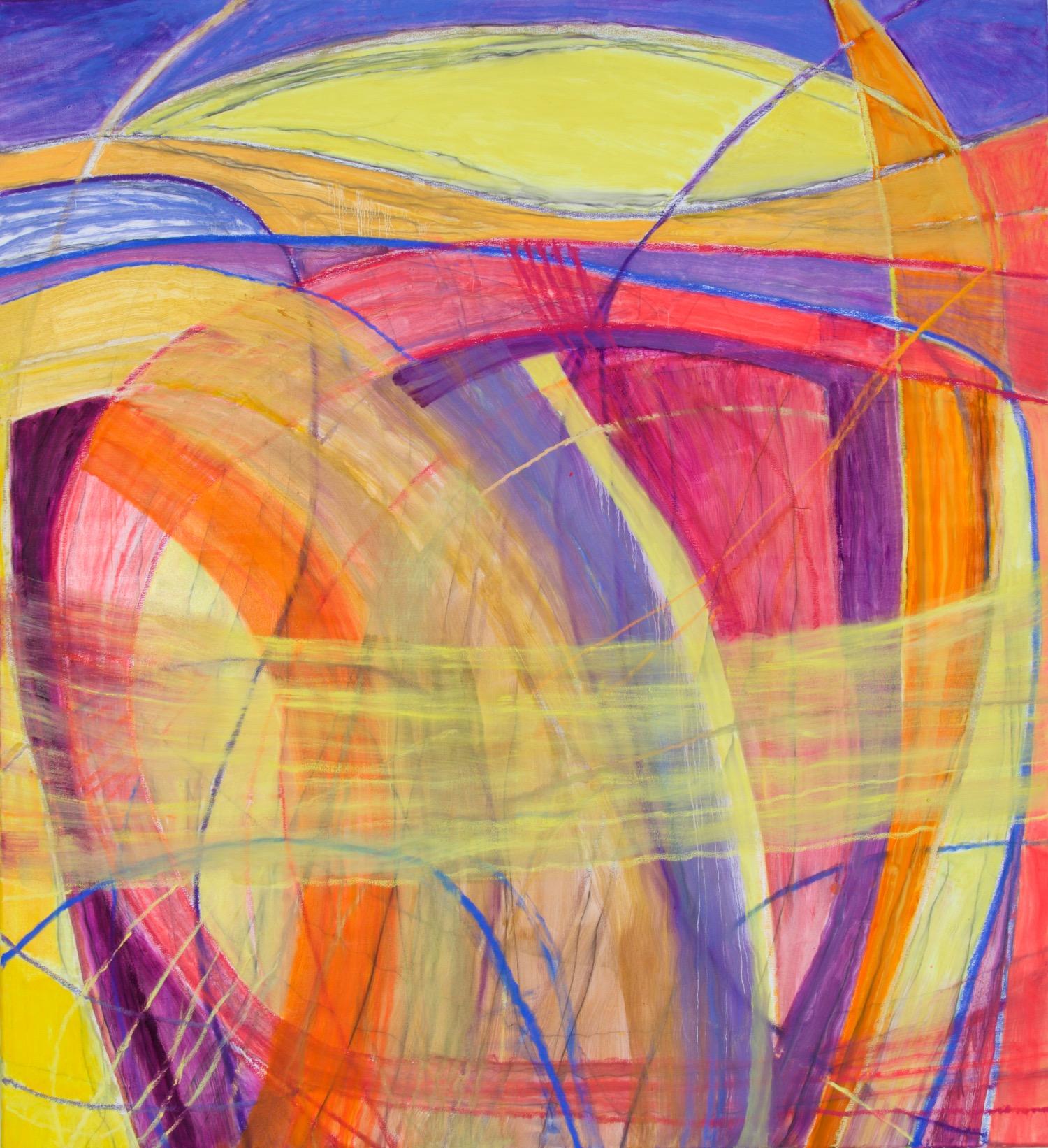Abstract Painting Susan Moss - Sphère de couleur 5