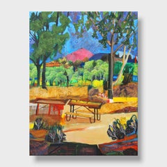 Mixed-Media-Collage, „View of Mt. Miguel“