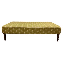 Susan Osbourne Bespoke Large Ottoman in C&C Milano Pienza Carciofino Linen
