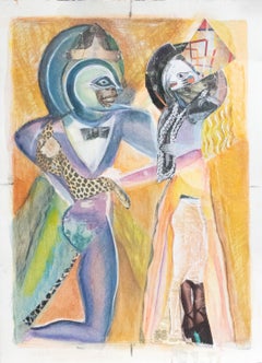 Susan Paine - 20th Century Mixed Media, Ancient Egyptian Lovers