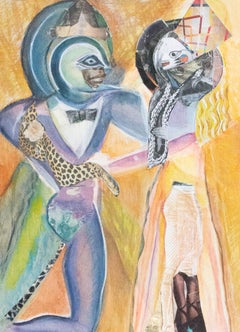 Susan Paine - 20th Century Mixed Media, Ancient Egyptian Lovers