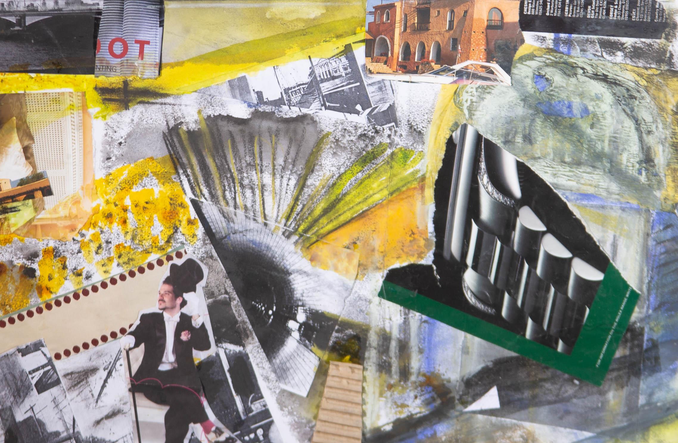 Susan Paine - Composizione a collage, tecnica mista del 20° secolo in vendita 2