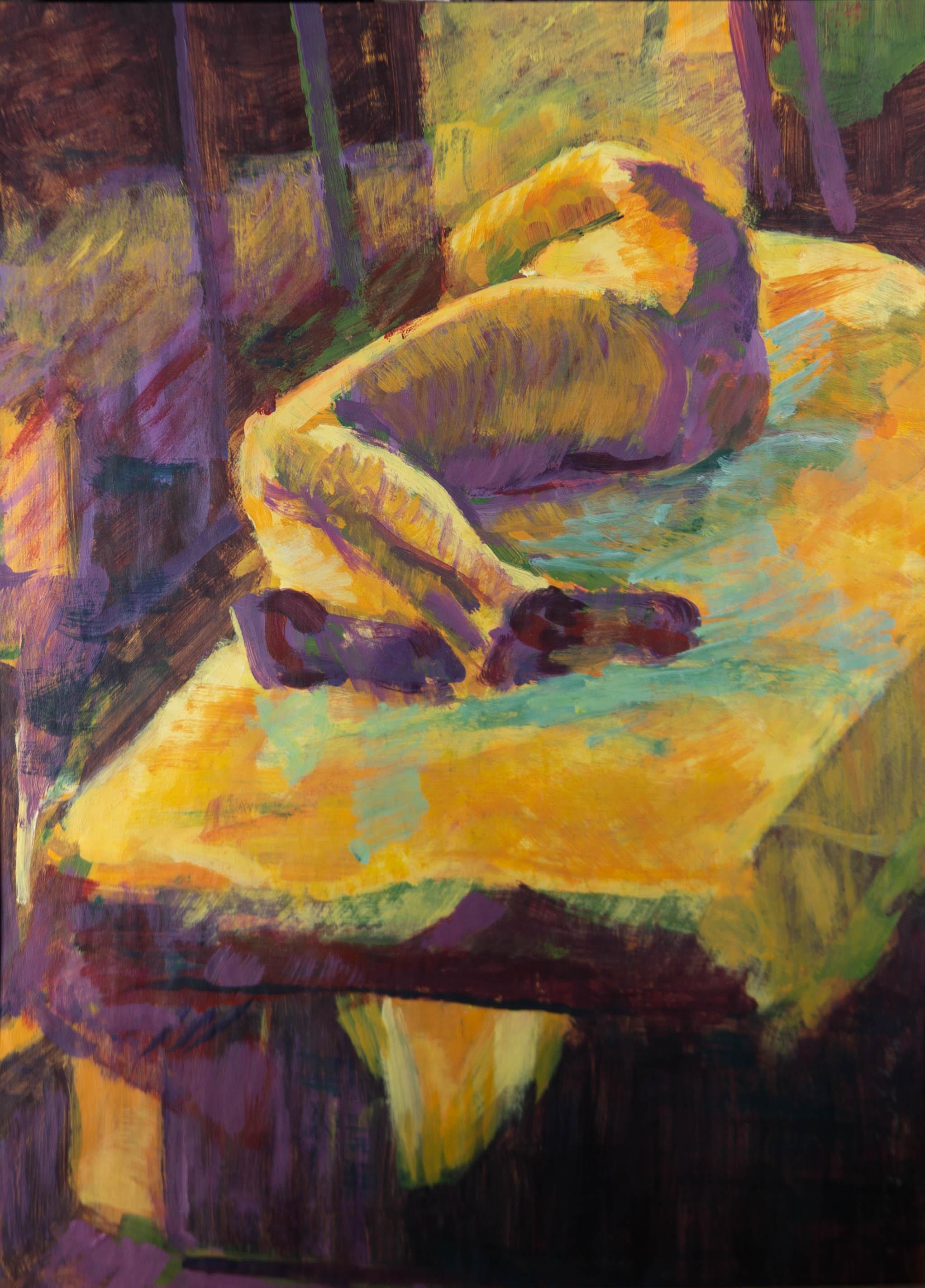Susan Paine - Olio contemporaneo, Nudo reclinato in vendita 3
