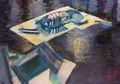 Susan Paine - Contemporary Oil, Still Life, Fish Bones