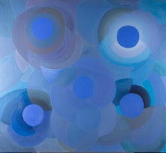 Susan Paine - Mid 20th Century Oil, Blue Portals
