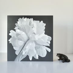 Fleur Blanc, Painting, Acrylic on Wood Panel