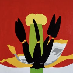 For the love of tulips, Painting, Acrylic on Wood Panel