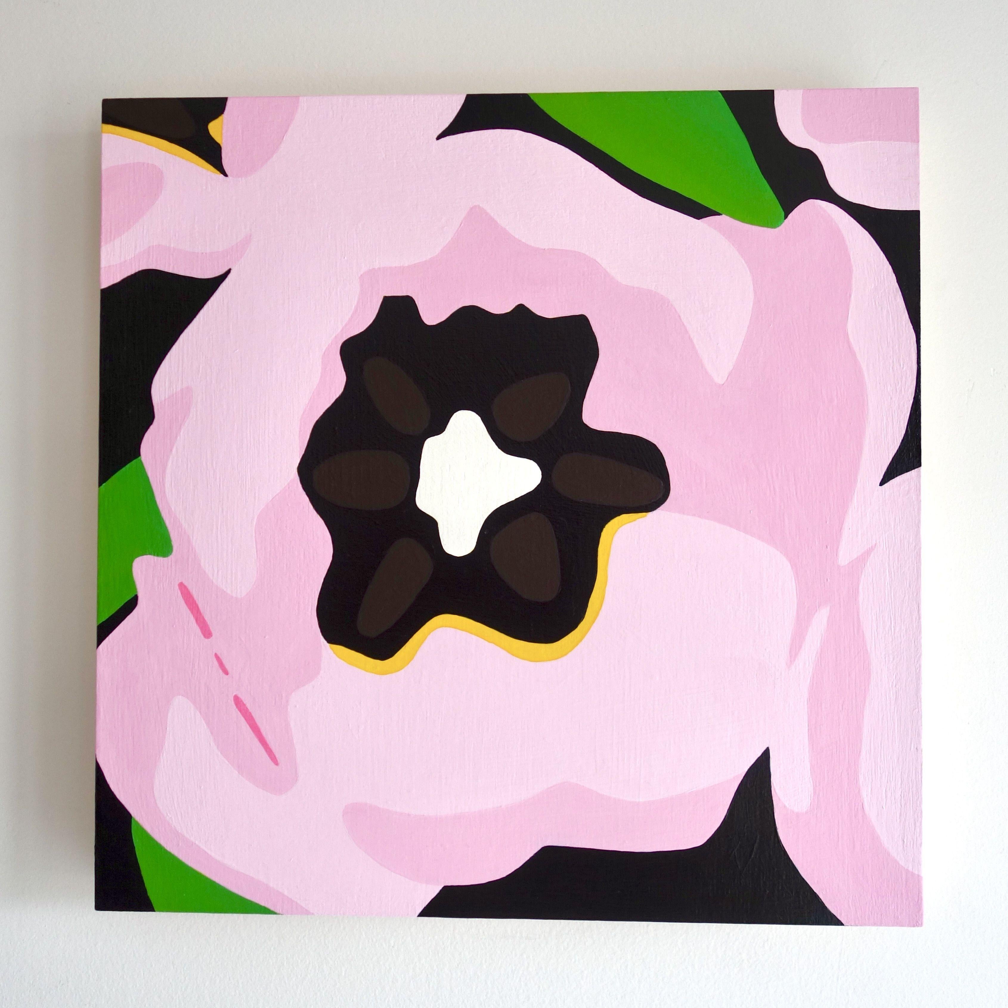 Tulipanes rosas, Pintura, Acrílico sobre panel de madera - Painting Arte pop de Susan Porter
