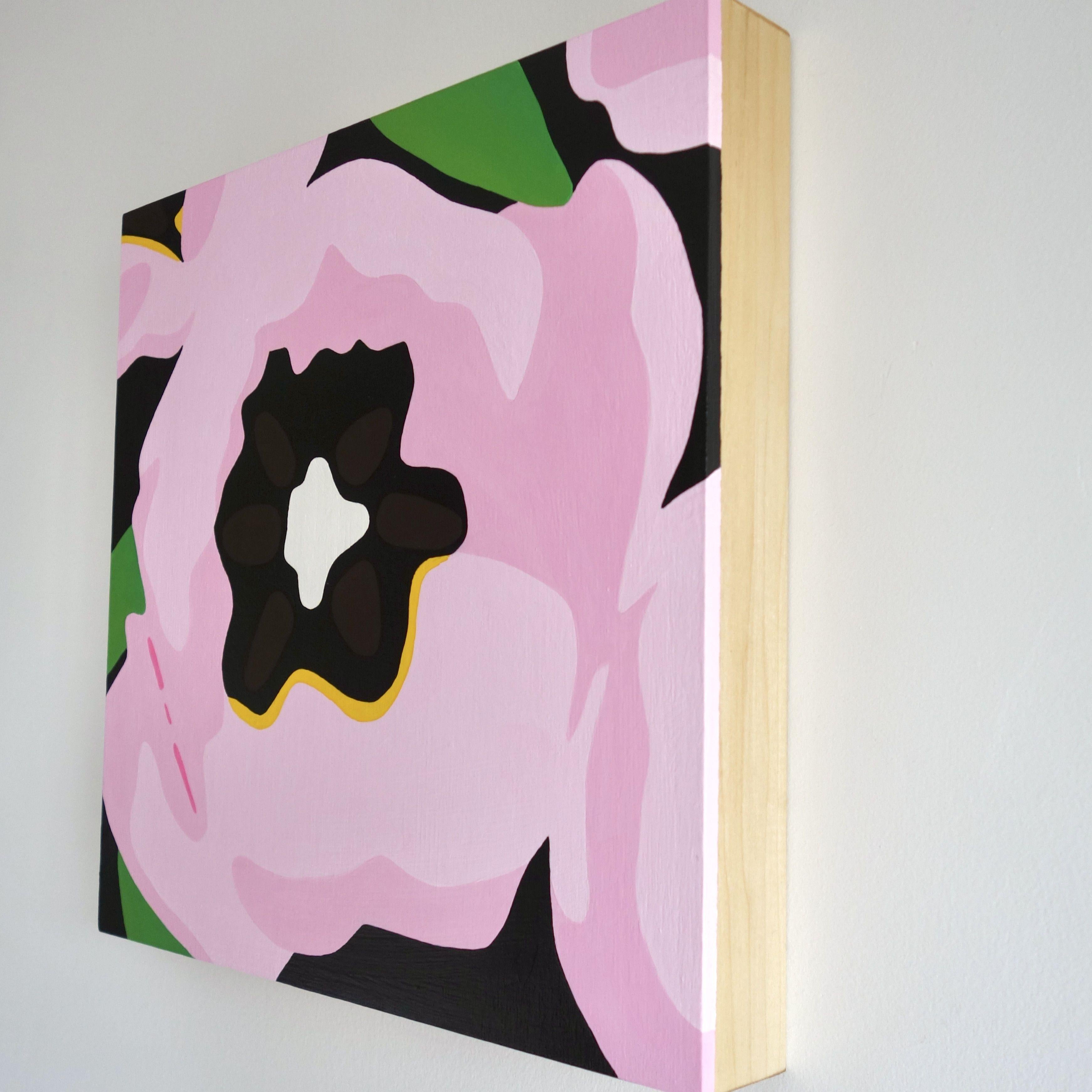 Acrílico sobre panel de madera en relieve    Los tulipanes rosas son conocidos por significar afecto, cariño, buenos deseos y amor ???? :: Pintura :: Pop-Art :: Esta pieza viene con un certificado oficial de autenticidad firmado por el artista ::