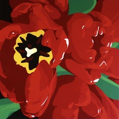 Tulipani Rossi, Painting, Acrylic on Canvas