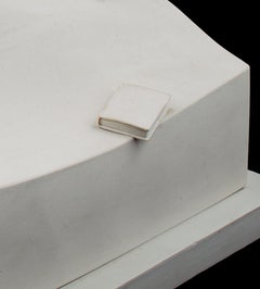 "Off Center, " Porcelain Sculpture with Bench & Horse by Susan Potts