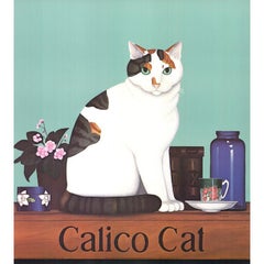 Susan Powers 'Calico Cat' 1984- Offset Lithograph