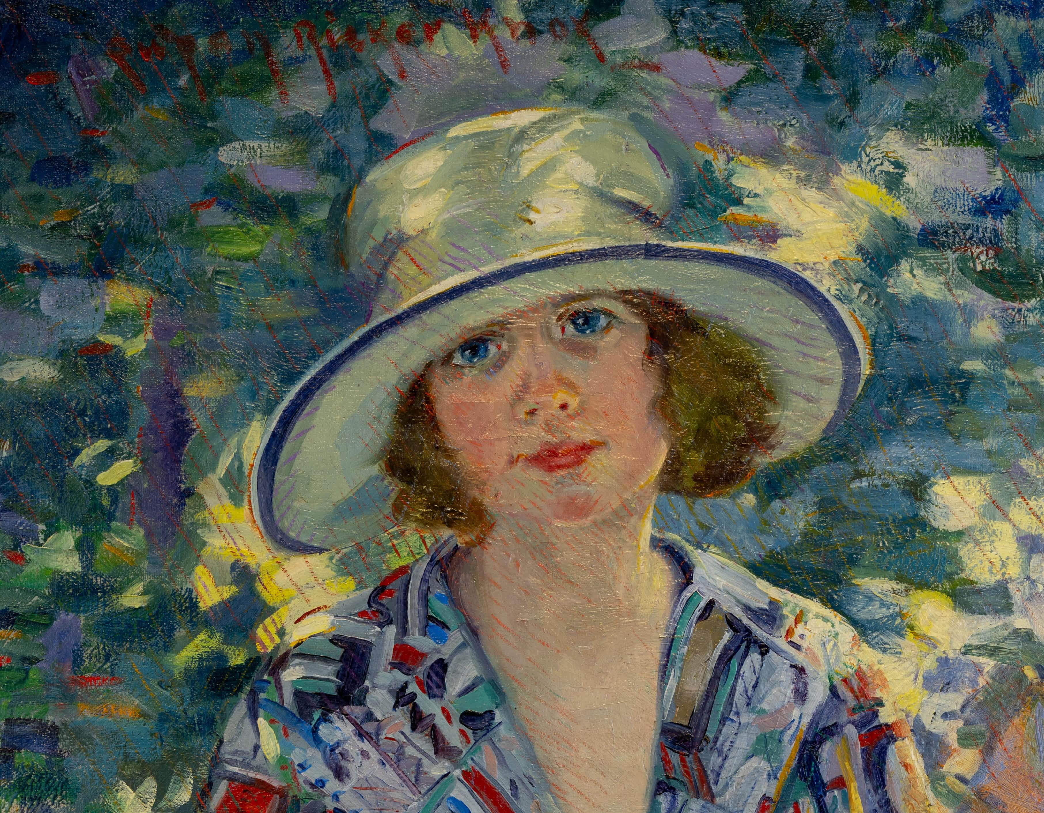 Signora con cappello da sole - Painting Impressionismo di Susan Ricker Knox