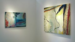 "Between Reefs"  Abstraction in shades of blue, purple, turquoise, deep red