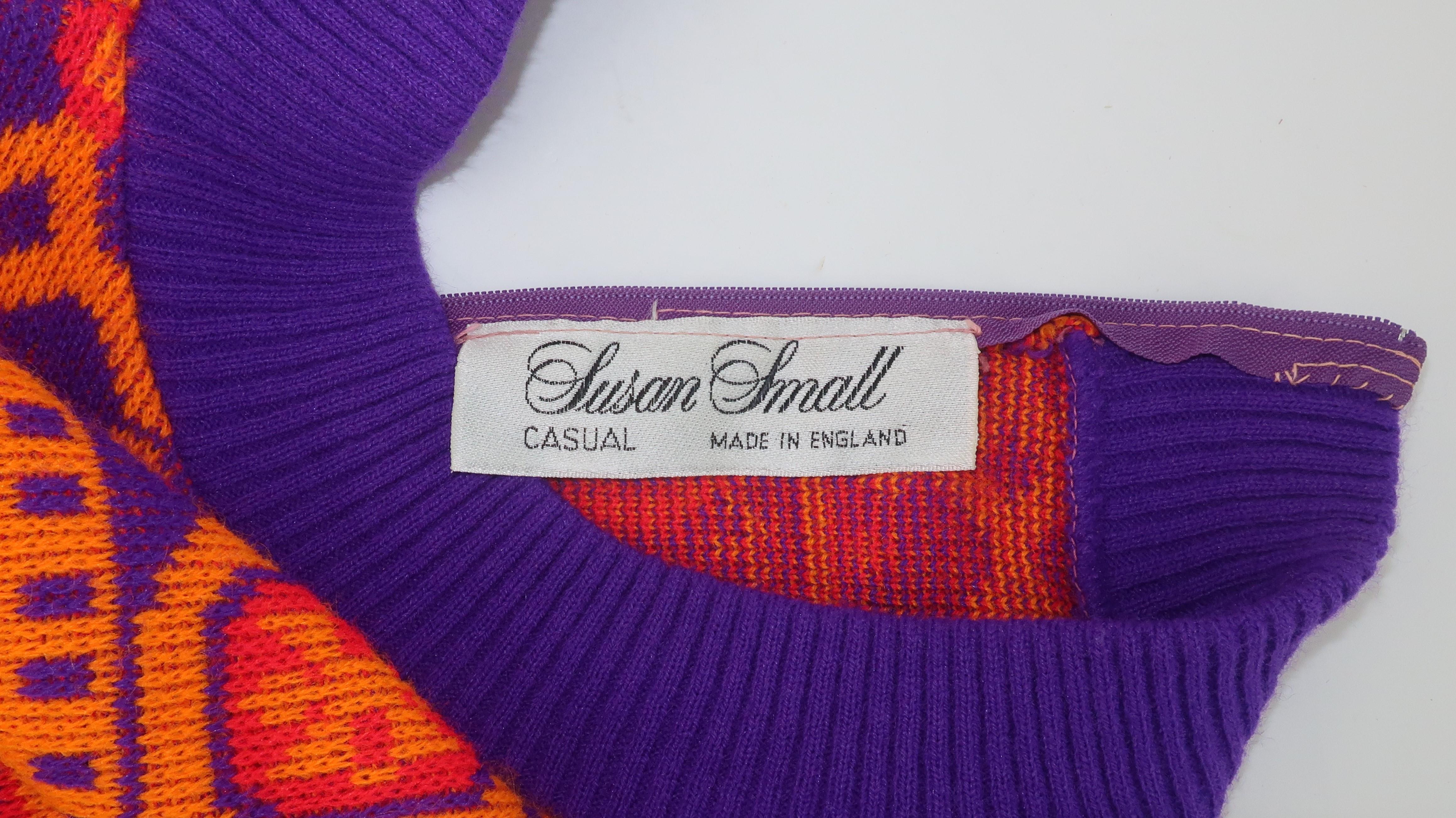 Susan Small English Mod Maxi Sweater Dress, 1970's 6