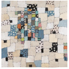 "Conjuring Ancestors" - a Contemporary, Eclectic, Hand-Sewn Cardboard Quilt