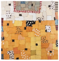 "Drenched in Enthusiasm" - a Contemporary, Eclectic, Hand-Sewn Cardboard Quilt