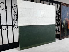 Neutral Abstract Painting Contemporary Mixed Media on Panel Textured Square