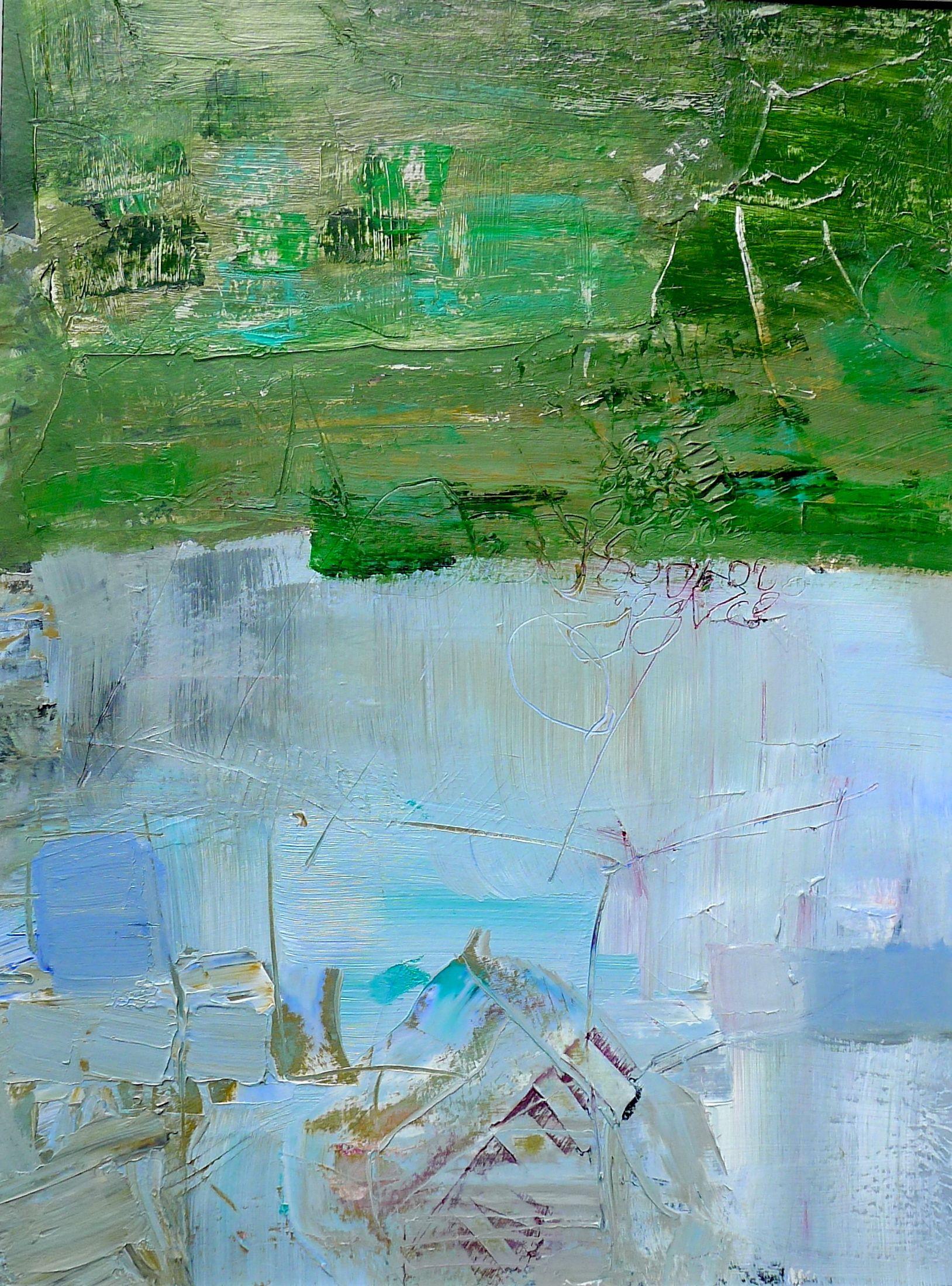 Abstract Painting de Susan Ulrich - Después de la lluvia, Pintura, Acrílico sobre papel