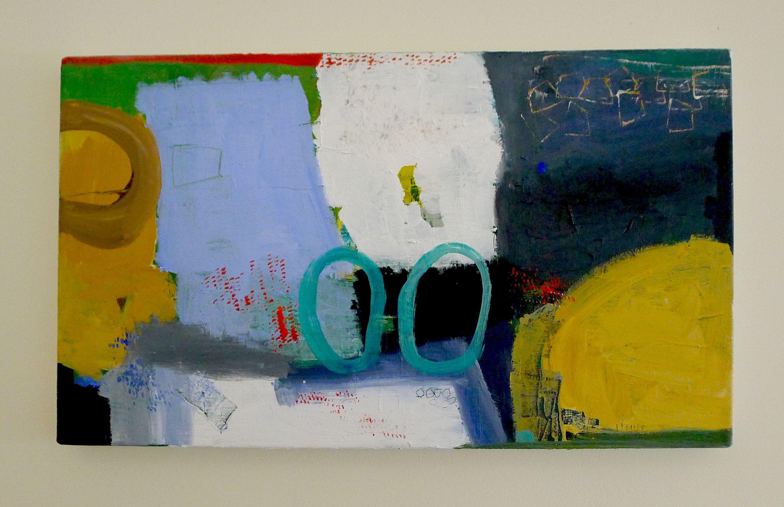Conectado, Pintura, Acrílico sobre lienzo - Painting Abstracto de Susan Ulrich