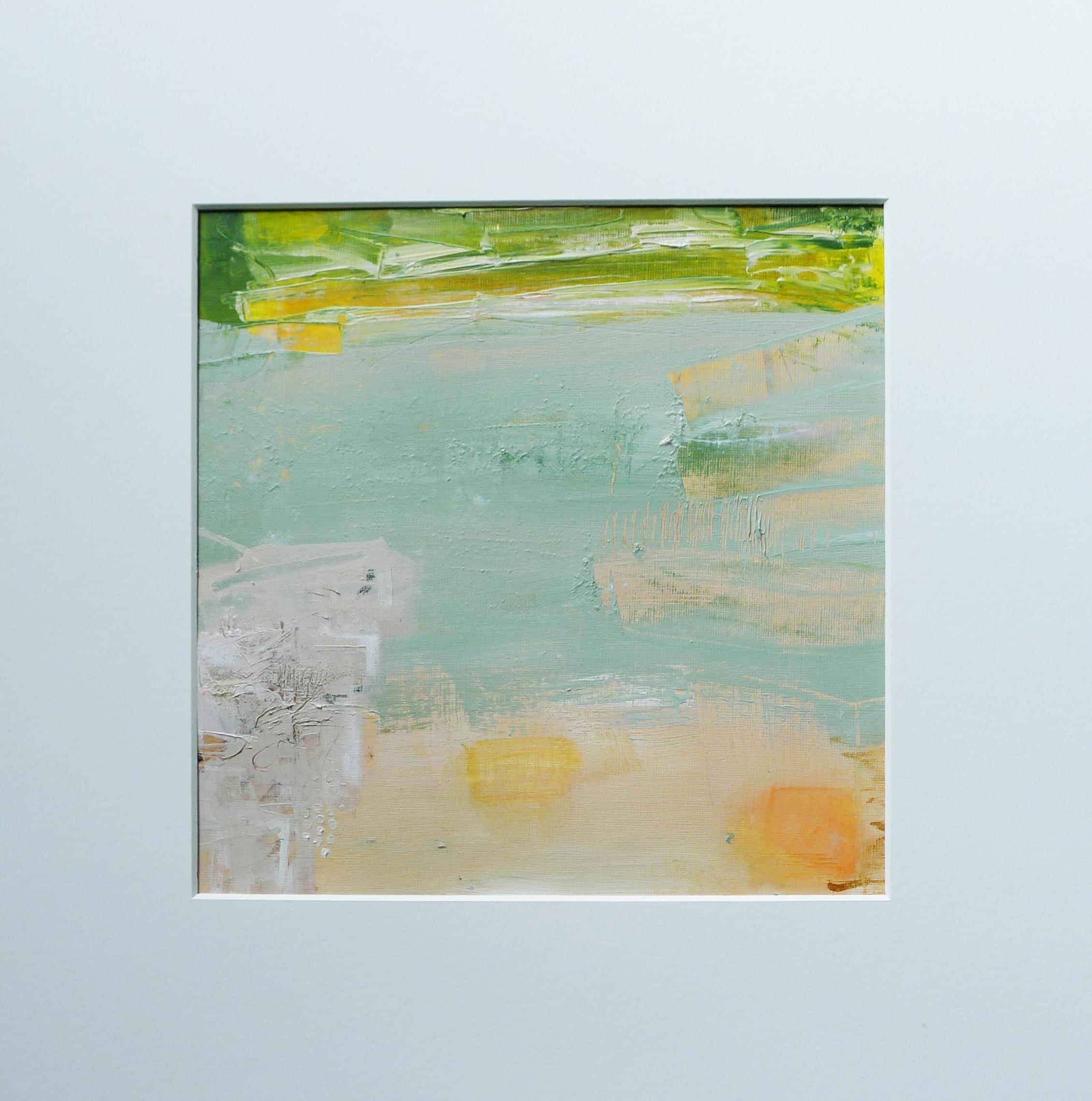 Reflejo, Pintura, Acrílico sobre papel - Abstract Painting Gris de Susan Ulrich