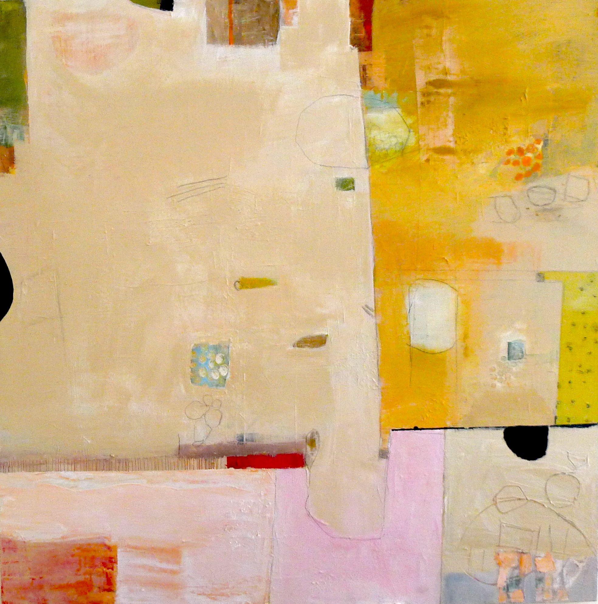 Abstract Painting Susan Ulrich - Sun and Sand, peinture, acrylique sur toile