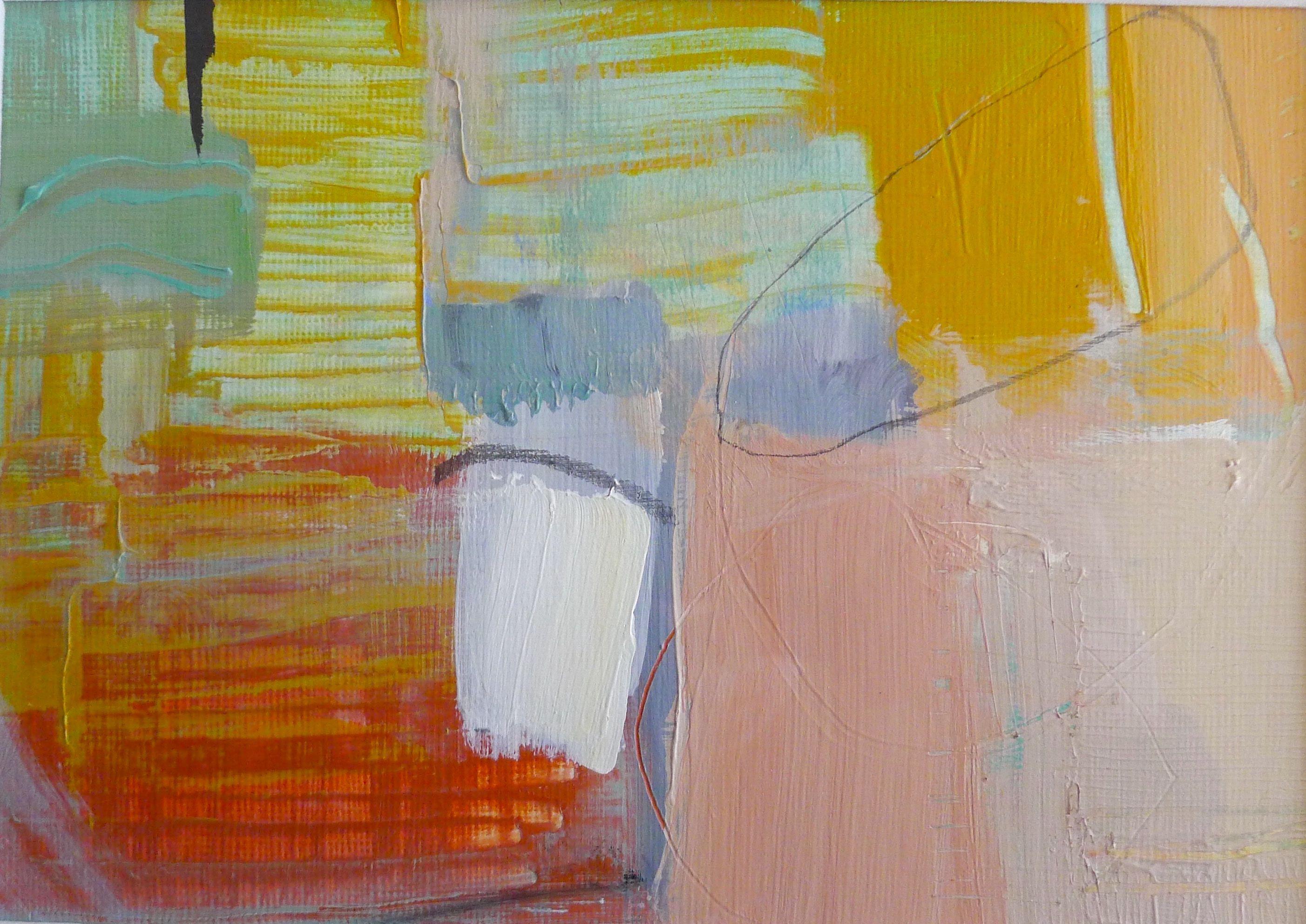 Abstract Painting de Susan Ulrich - Primavera vibrante, Pintura, Acrílico sobre papel