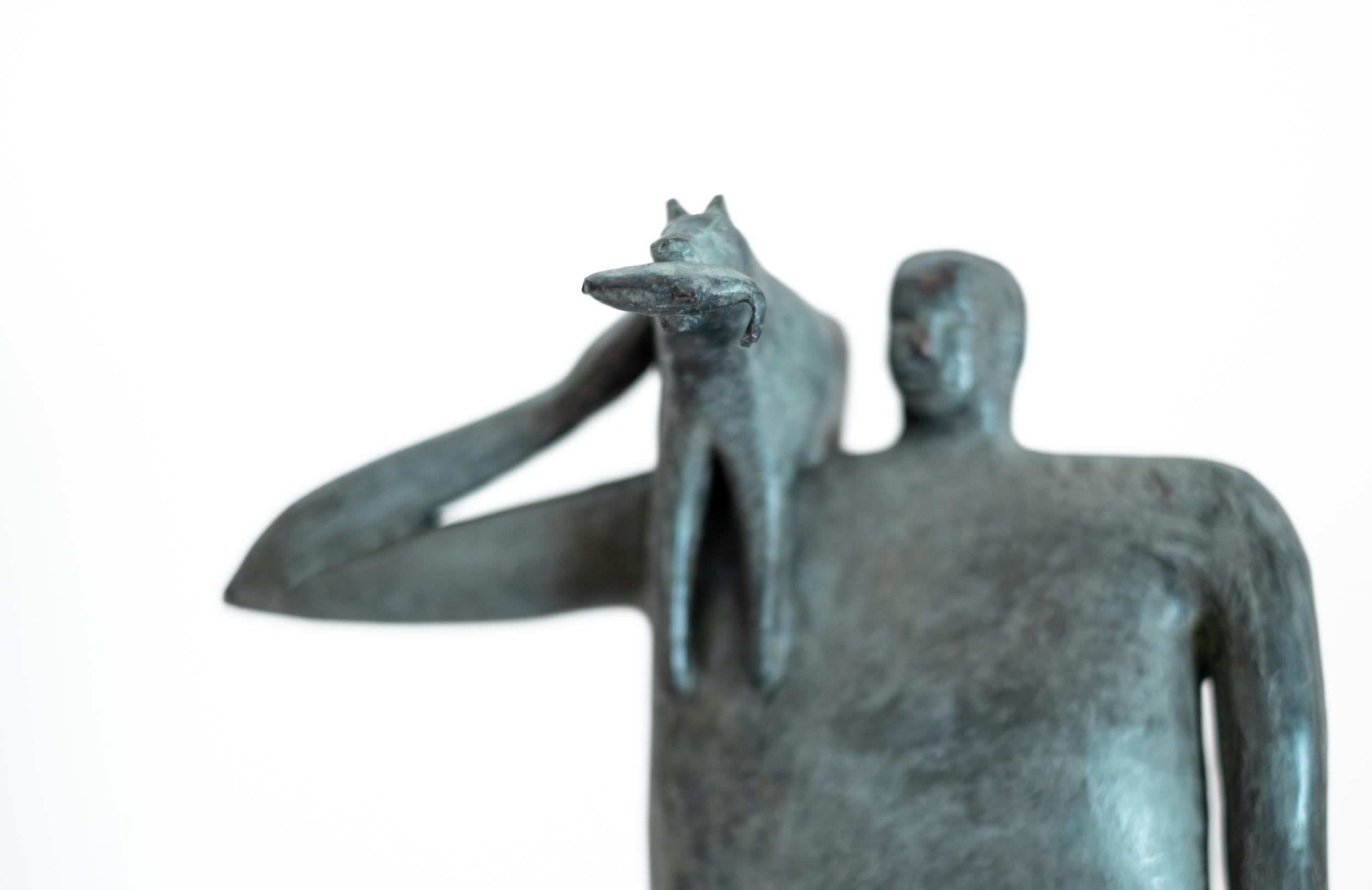 Fetch - escultura contemporánea, figurativa, de bronce, de sobremesa para interiores en venta 4